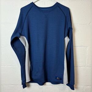 Mossy Oak Men’s Blue and Grey Long Sleeve Casual Hunting Shirt Size Large